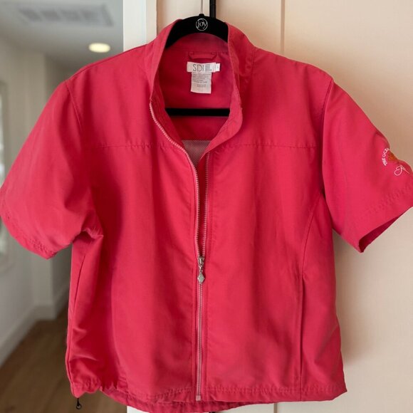 SDI Womens Kiawah Island Ocean Course Golf Windbreaker Jacket Size L Mesh - Picture 1 of 9